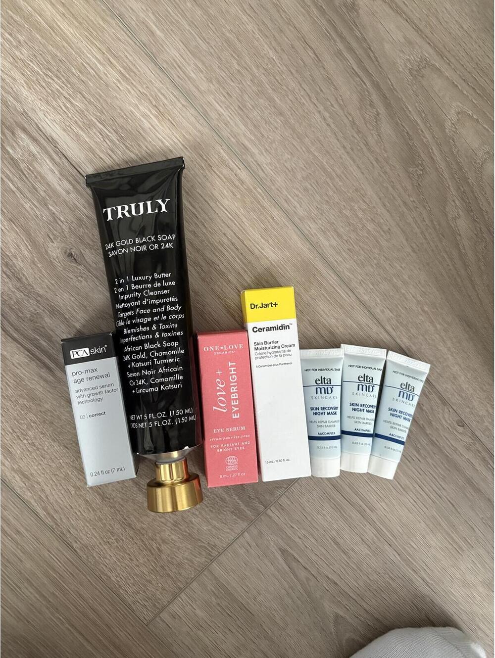 Bundle of recently expired skincare EltaMD, Dr.Jart+, Ceramidin, Truly 24K